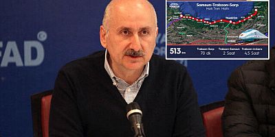 Bakan Karaismailoğlu'ndan Doğu Karadeniz'e hızlı tren hattı müjdesi