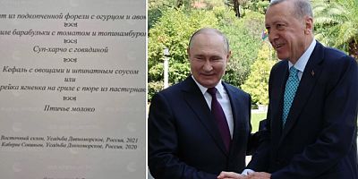 Putin'in Erdoğan'ı ağırladığı yemeğin menüsü: 'Kuş sütü' bile vardı