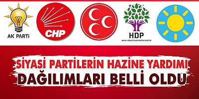 Siyasi partilerin Hazine yardımı dağılımları belli oldu!